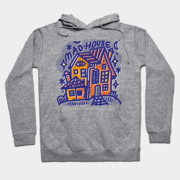 Mad house halloween Hoodie by Paolavk